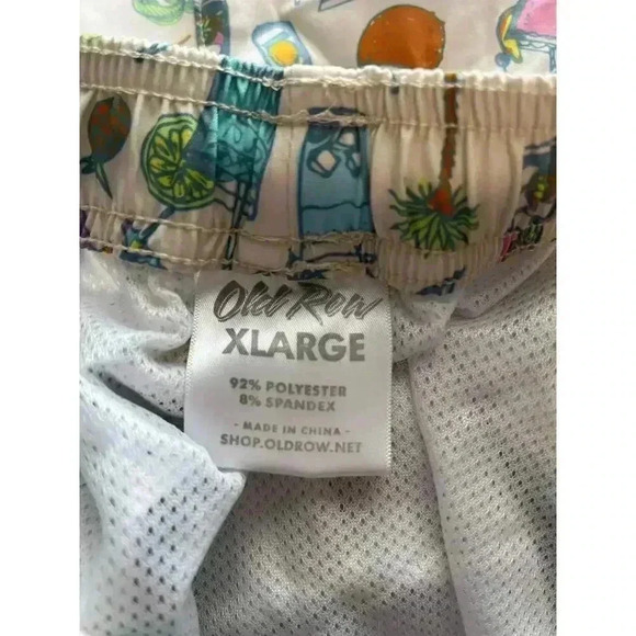 Old row mixed drinks stretch swim trunks. Size XL - Picture 4 of 4